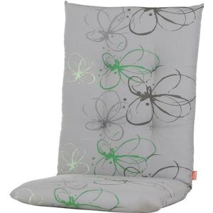 Siena Garden REGOR stoelbekleding 110 cm dessin bloem groen, 100% katoen