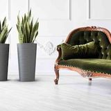 Pflanzgefäß locon groove, anthrazit Rillenoptik, ø 25 x 46,5 cm Kunststoffgefäß mit Einsatz