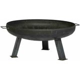 Siena Garden Feuerschale XXL anthrazit Ø 55 cm, (1-St), langlebiges Produkt, Stahl unbehandelt