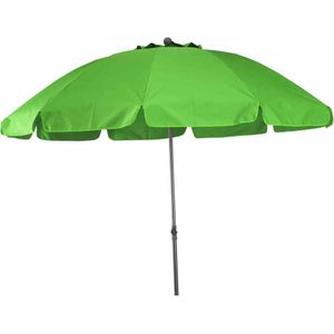 Siena Garden 983076 Parasol Tropico Ø250cm stalen onderstok antraciet 10 stalen baleinen, polyester 180g/m² limoen UPF 50+