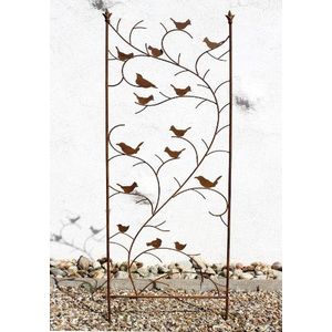 DanDiBo 120705 Rankhulp met vogels, klimrek voor planten van metaal, 150 x 50 cm (h x b), klimhulp