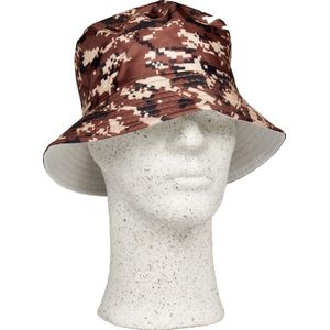 Vissershoedje – One Size – Bruin  - Outdoor hoed - Zonnehoedje - Camouflage pet - Bush hat - Camping Cap