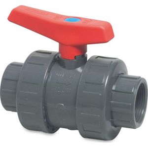Mega Kogelkraan PVC-U 1/2"" binnendraad 10bar DN15 grijs type 2050