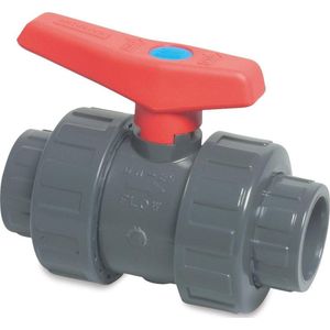 Mega Kogelkraan PVC-U 40 mm lijmmof 16bar DN32 grijs type 2000