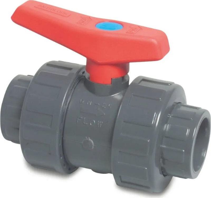 Kogelkraan Mega Pvc-U 50mm - Lijmmof - 16Bar