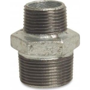 Zeskant Verloopnippel - Fig.245 - Staal verzinkt - buiten/buiten - 1/4" x 1/8"