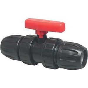 PP kogelkraan 20 mm met klemverbinding
