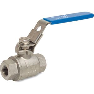 Mega 2-delige kogelkraan RVS 316 2 1/2"" binnendraad 64bar