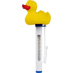 Mega Pool thermometer met eend Geel - 20 x 5 x 20 cm