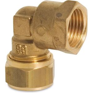 Bonfix Knie 90° messing 15 mm x 12 mm knel KIWA/GASTEC
