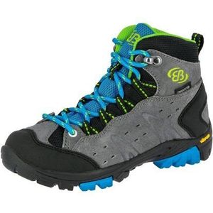 Brütting Mount Bona High Kids, hoge wandelschoenen, uniseks, kinderen, grijs/blauw/citroen, 40 EU, grijs.