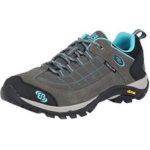 Brütting Mount Crillon Low Dames Halfhoge trekking- & wandelschoenen, Grijs/turquoise, 36 EU