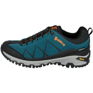 Brütting Kansas Wandelschoenen voor dames, petrol/zwart/oranje, 36 EU, Blauw