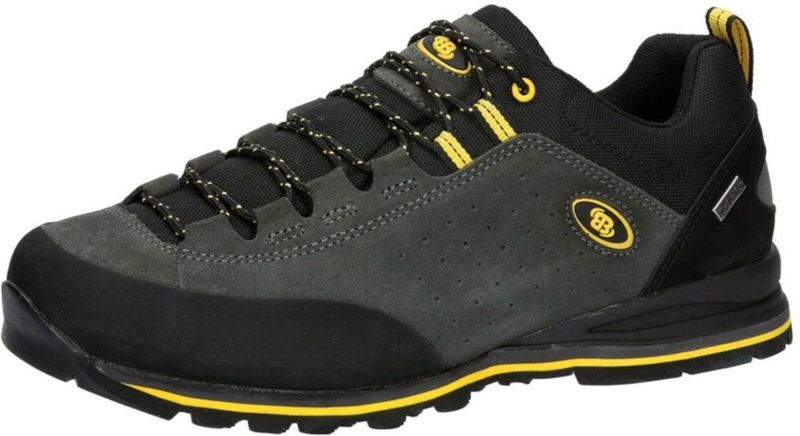 Brütting - Makalu - Wandelschoenen - Grijs met Geel - Leder en Nylon