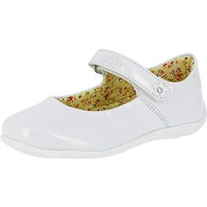 Lico Anna V Meisjes Ballerina's met vlakke plateauzool, Wit, 25 EU