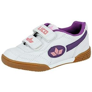 LICO Bernie V Zaalsportschoen uniseks-kind, Wit / lila / zachtroze, 25 EU