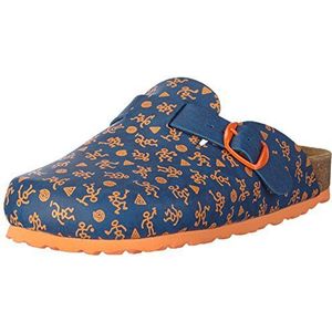 Lico Unisex Bioline Clogs voor kinderen, Blauw/Oranje