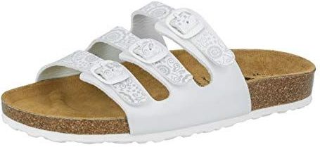 Lico BIOLINE FLOWER Dames Instapschoenen, Wit/zilver, 41 EU