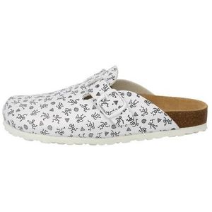 Lico BIOLINE CLOG PRINT Dames Clogs, Wit/grijs, 39 EU