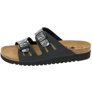 Gezondheidsslippers - Zwart - Synthetisch - Gespsluiting