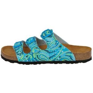 Lico BIOLINE LADY Dames Instapschoenen, Turquoise/limoen, 36 EU