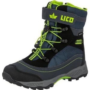 Lico Sundsvall VS Uniseks, kinderen Sneeuwlaarzen, Marineblauw/zwart/limoen, 25 EU