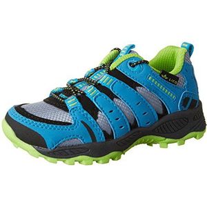 LICO Fremont Trekking- en wandelschoenen uniseks-kind , Grijs / blauw / limoen, 28 EU
