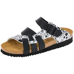 Lico BIOLINE NOBLE Dames Instapschoenen, Zwart/wit, 37 EU