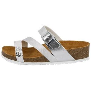 Gezondheidsslippers - Zilverkleur - Synthetisch - Gespsluiting - Rubber