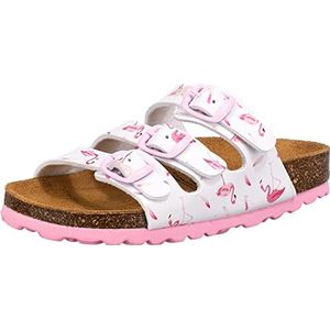 Lico Bioline Flaminco Dames Instapschoenen, Wit/roze, 27 EU