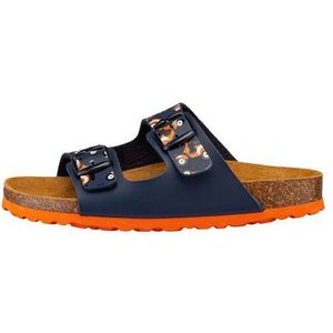 Lico BIOLINE MOTRU Uniseks, kinderen Pantoffel, Marineblauw/oranje, 29 EU