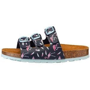 Lico Bioline Flaminco Dames Pantoffel, Marineblauw/felroze, 39 EU