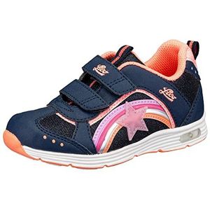 Lico Rainbow V Blinky Meisjes Sneakers, Marine/zalmroze, 24 EU