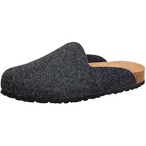 Lico Bioline Filz Nature Uniseks Pantoffel, Antraciet, 38 EU