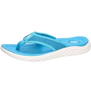 Badslippers - Blauw - Textiel - Synthetische Binnenzool - Rubber Loopzool