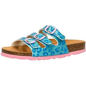 Lico Bioline Kids dames pantoffels , turquoise roze, 37 EU