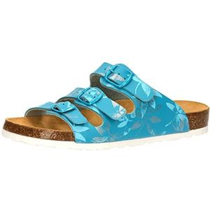 Lico Dames Bioline Leave Pantoffels, Turquoise zilver, 40 EU