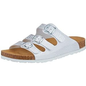 Lico BIOLINE Snake Mule voor dames, zilver.