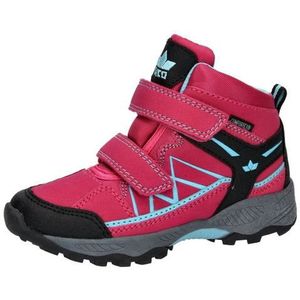 Lico Gripin High V trailschoenen voor kinderen, uniseks, roze, zwart, turquoise, 34 EU