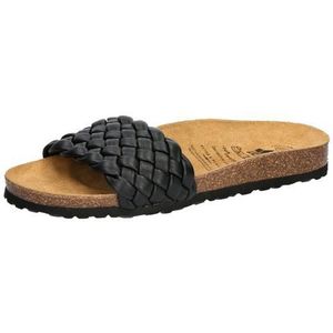 Lico Bioline Plait Pantoffels voor dames, zwart, 42 EU, zwart, 42 EU