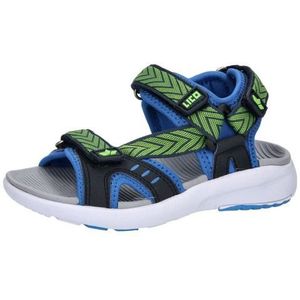 Lico Uniseks Sami V sandalen voor kinderen, blauw citroen, 36 EU