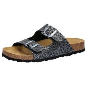 Lico Bioline Platino Sandalen voor dames, zwart, zilver, 41 EU