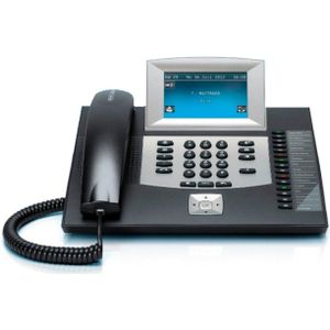 Auerswald COMfortel 2600 ISDN-systeemtelefoon Antwoordapparaat, Headsetaansluiting Touchscreen Zwart, Zilver