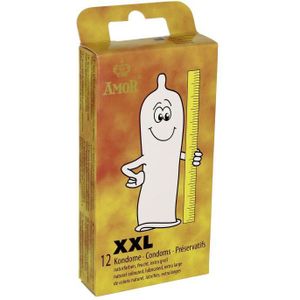 Amor - XXL - Condooms - 12 Stuks - Nominale Breedte 54 mm