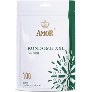 AMOR XXL Premium Condooms Ultragevoelig, Ã˜ 54 mm, Transparant, Verpakking van 100