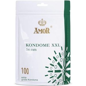 AMOR XXL Premium Condooms Ultragevoelig, Ø 54 mm, Transparant, Verpakking van 100