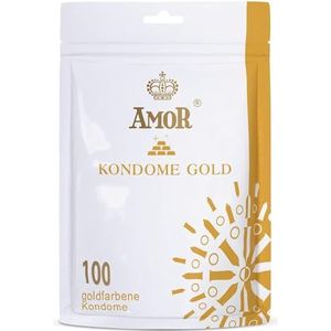 AMOR Gold Premium Condooms, Ø 53 mm Condooms Kleur Goud, Verpakking van 100