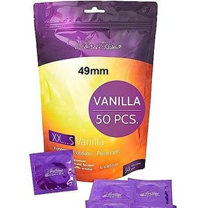 VIBRATISSIMO Condooms XXS Vanilla 50 stuks, aroma-dunne wand, gearomatiseerd, nauw, flinterzacht, b = 49 mm