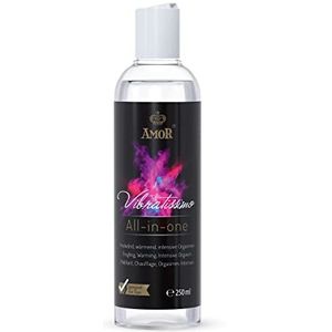 Vibratissimo Play Gel all-in-one 250 ml I Glijmiddel verwarmend, tintelend & climax versterkend I Waterbasis glijmiddelen I Glijmiddel Gel voor speeltjes & latex condooms I water gebaseerde smering