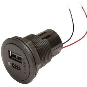 ProCar 67341501 Power USB-C/A dubbele stekkerdoos 12 of 24 V=